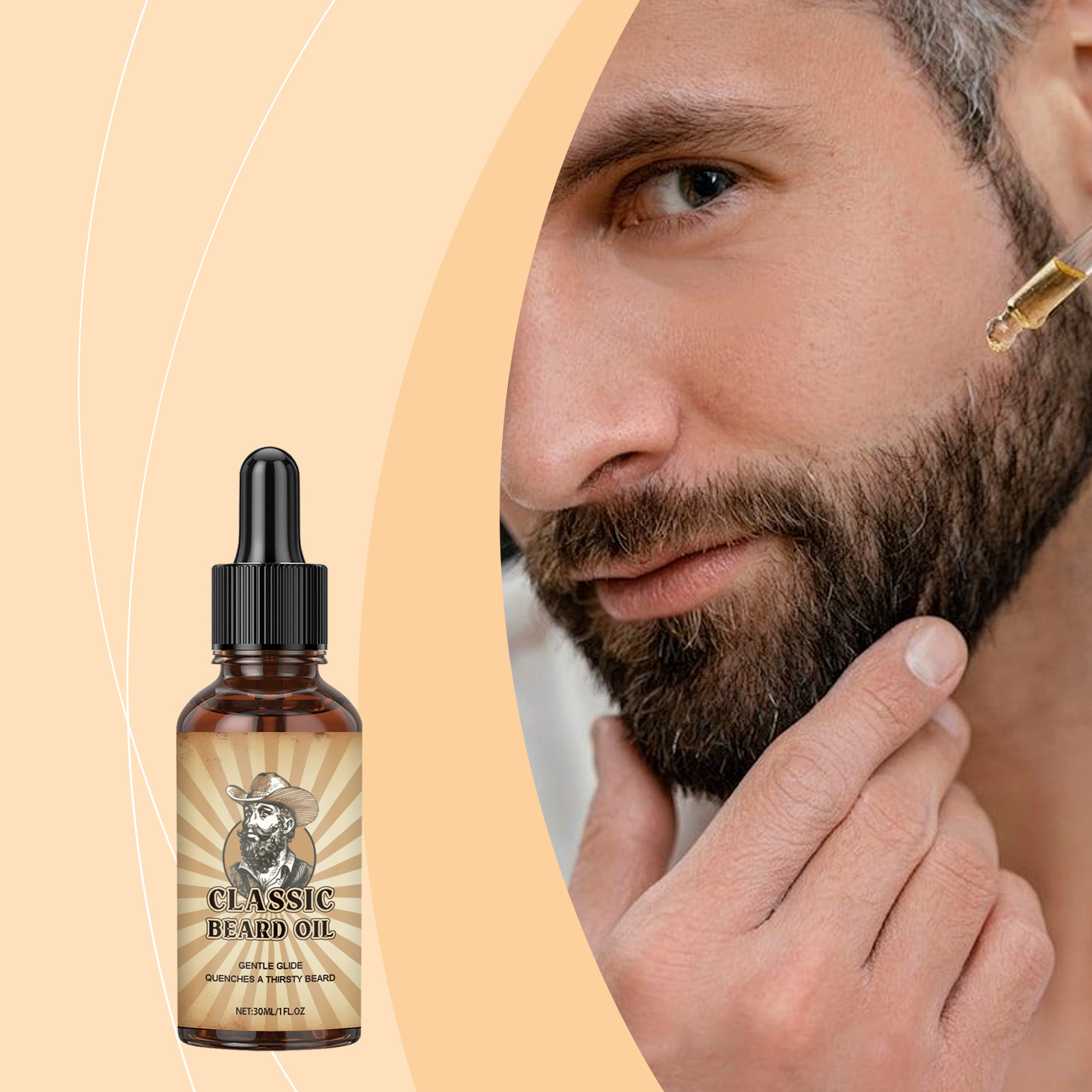 Beard Oil - 수염 성장 케어 에센셜 오일, 윤활