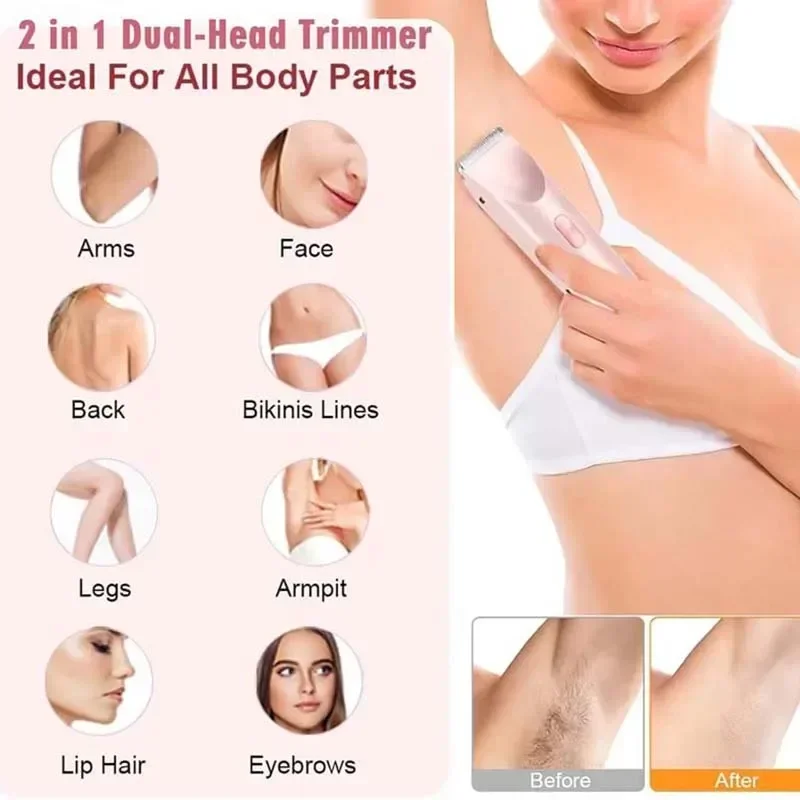 여성용 전기 면도기, 더블 헤드 이중 목적 여성용 면도 - Body Trimmer 리뷰 및 가격